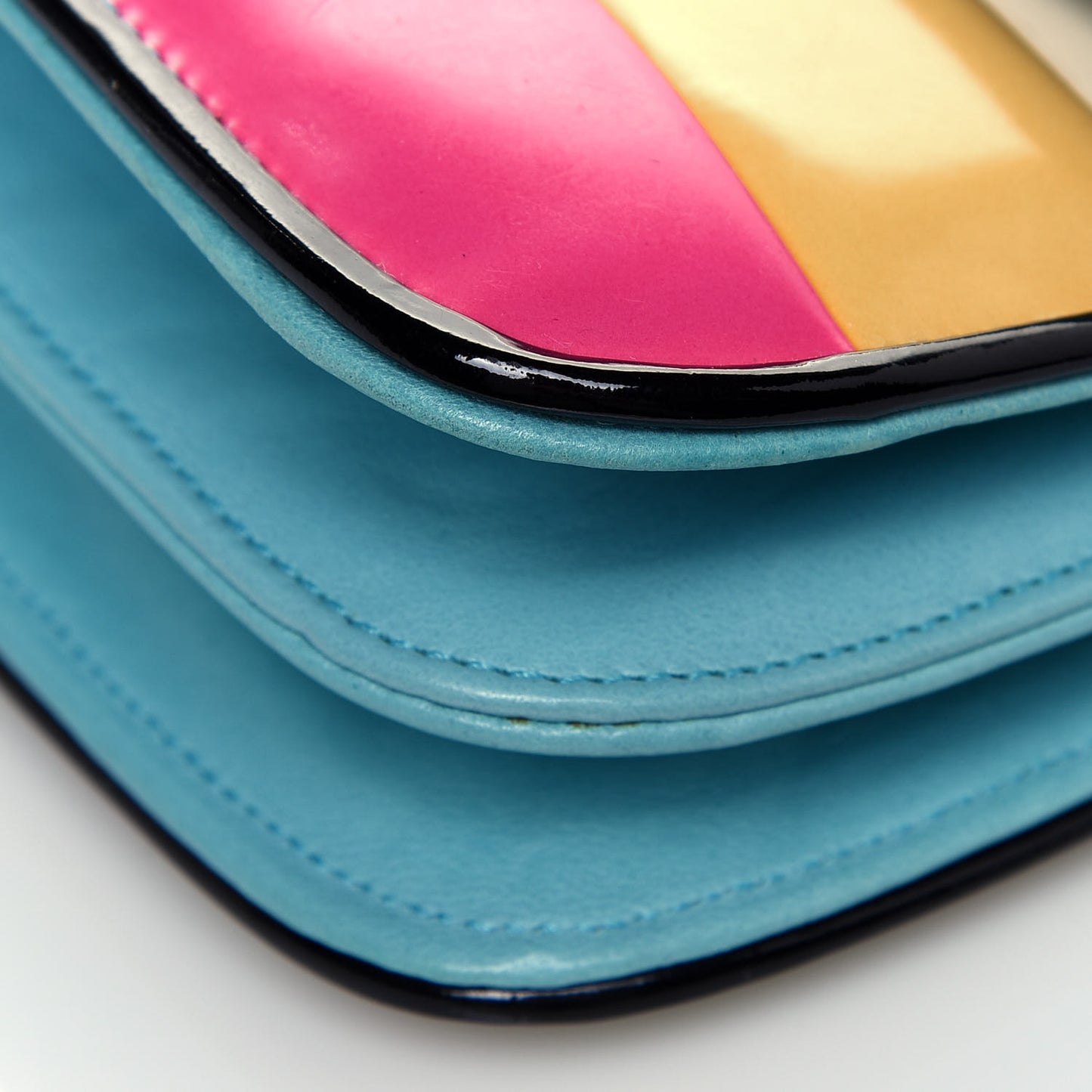 Patent Striped Mademoiselle Flap Multicolor