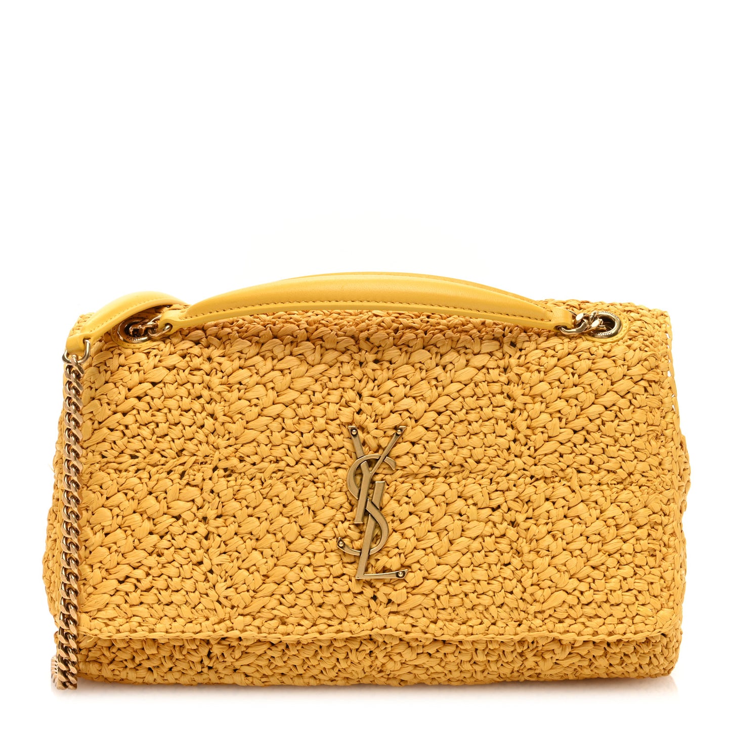 Raffia Monogram Medium Jamie Yellow