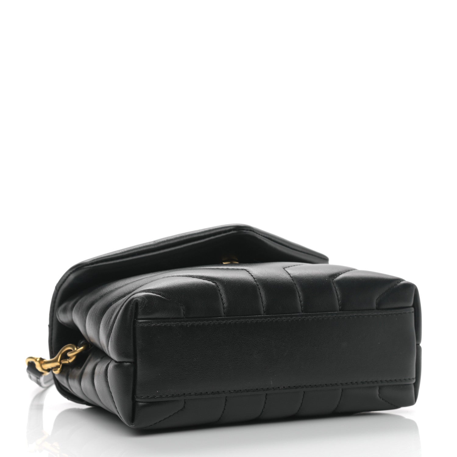 Saint Laurent Calfskin Y Quilted Monogram Toy Loulou Crossbody Bag Black 4 of 10