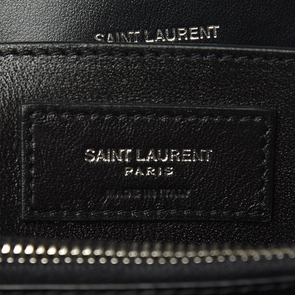 Saint Laurent Calfskin Y Quilted Monogram Small Loulou Chain Satchel Black 7 of 10