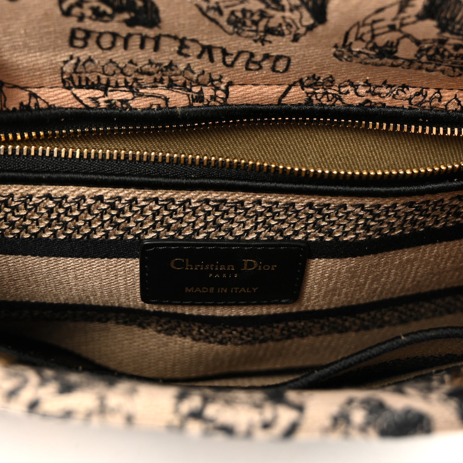 Christian Dior Canvas Embroidered Medium Plan de Paris Lady D-Lite