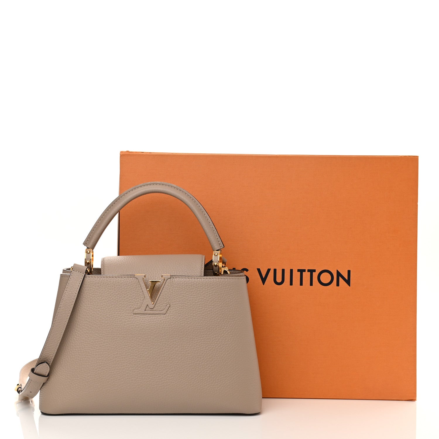 Louis Vuitton Taurillon Capucines MM Galet 8 of 8