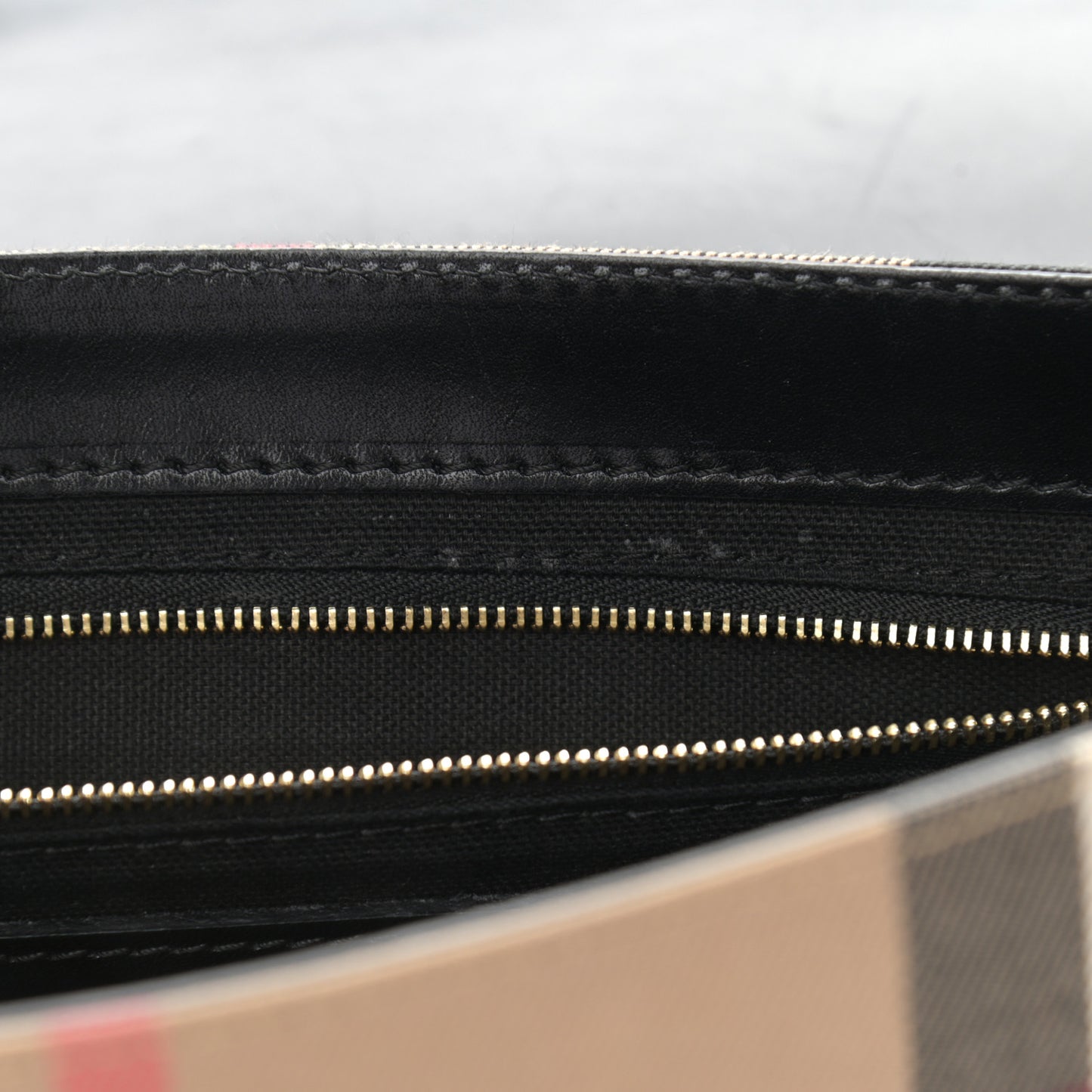 House Check Bridle Calfskin Small Abbott Crossbody Bag Black