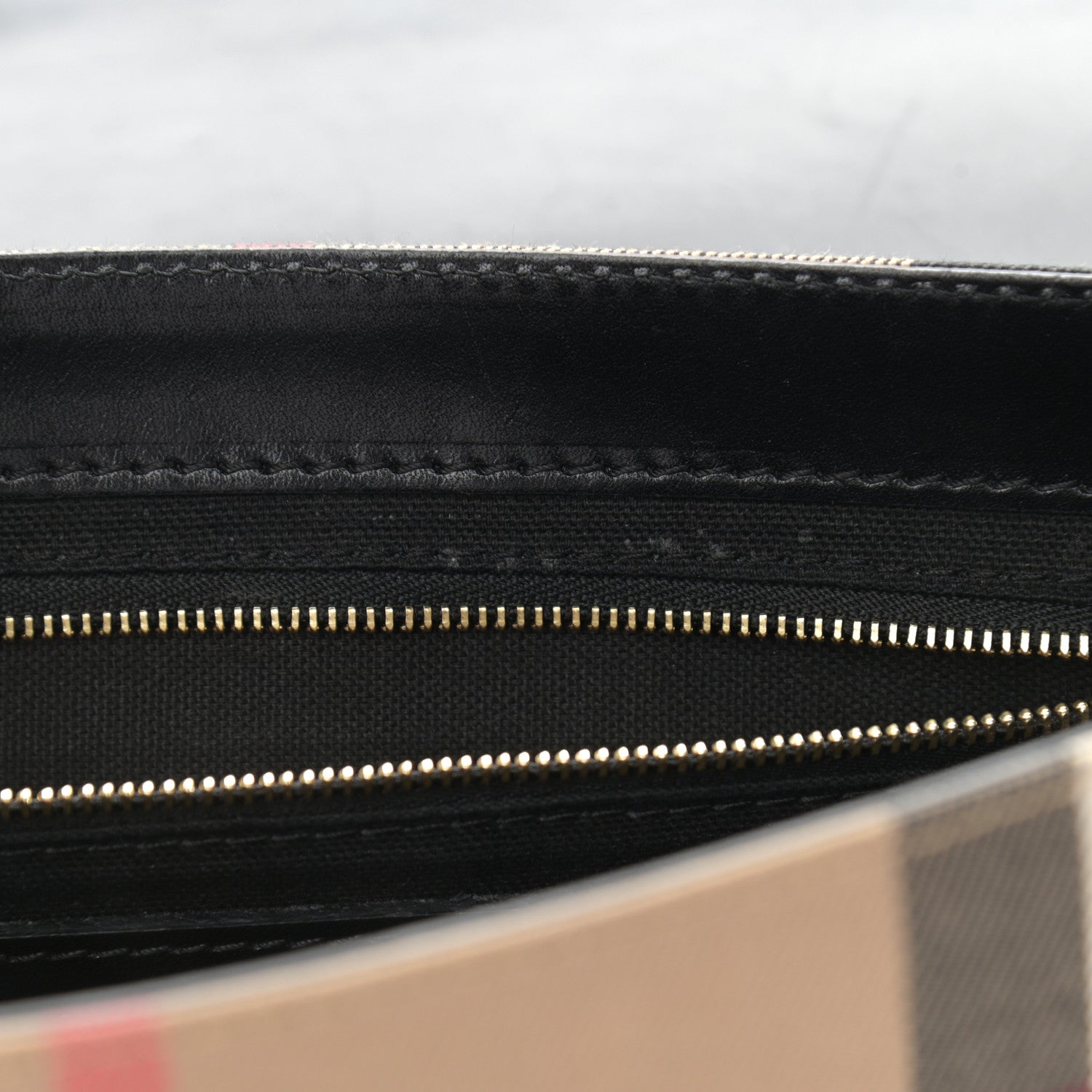 Burberry House Check Bridle Calfskin Small Abbott Crossbody Bag Black 10 of 20