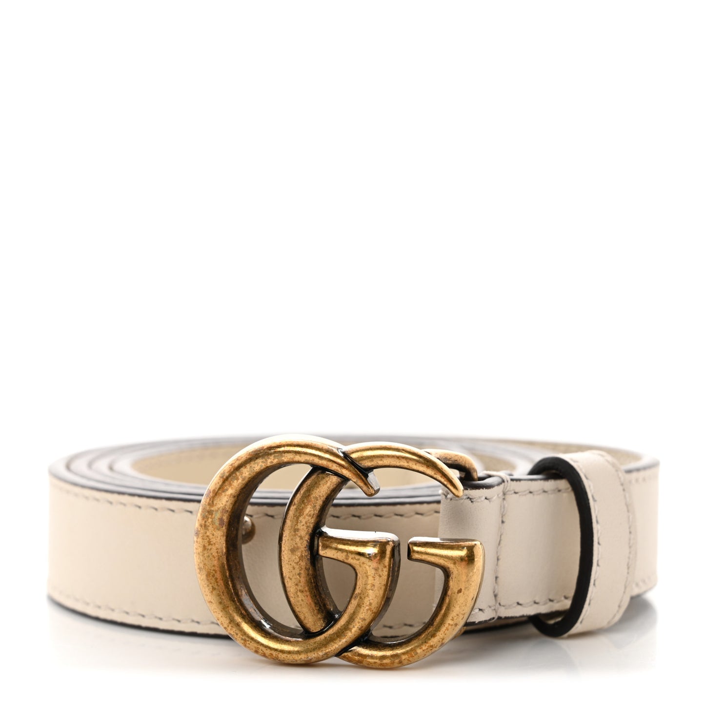 Calfskin Double G 20mm Belt 90 36 Mystic White