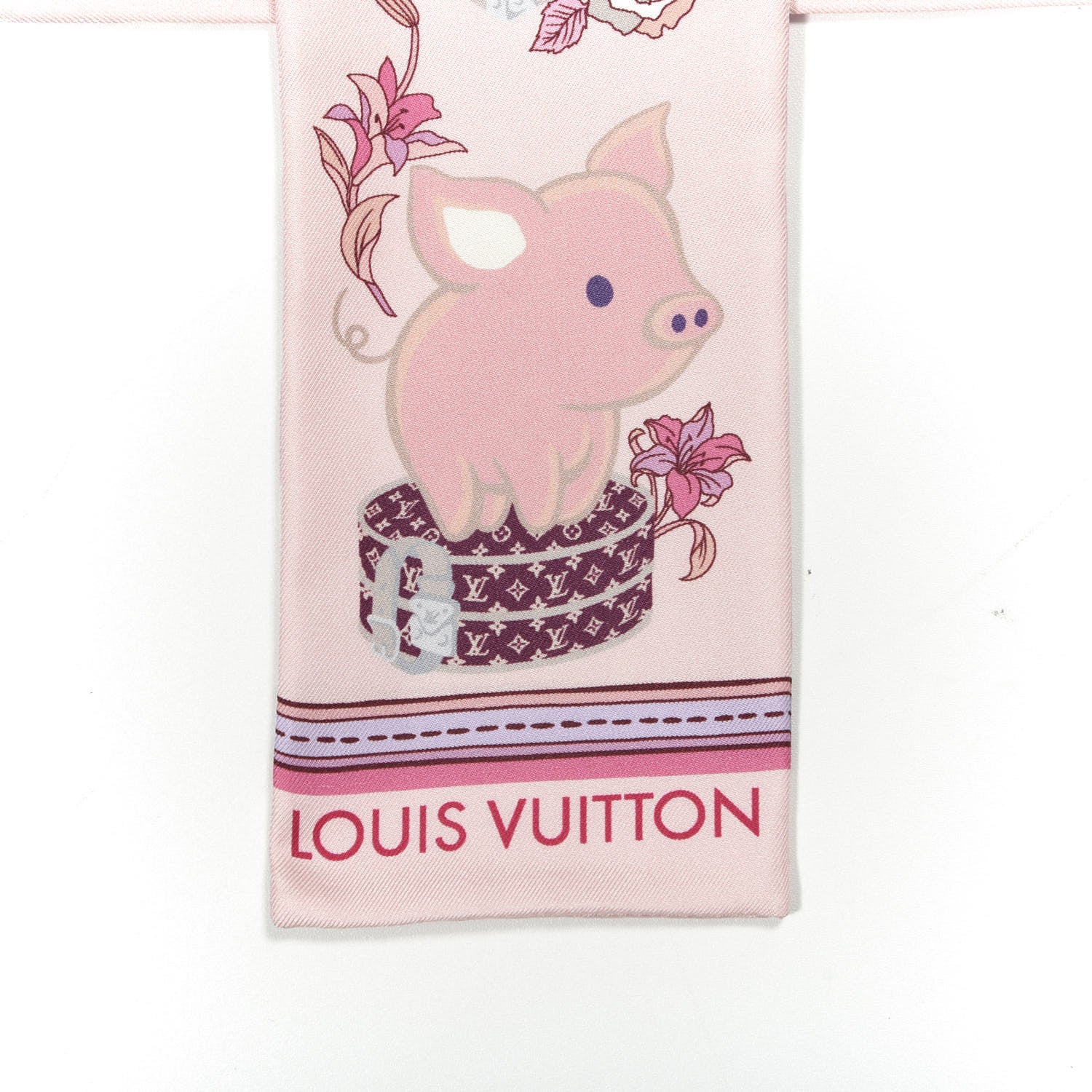 Louis Vuitton Silk Monogram Superstition Bandeau Light Pink 3 of 3