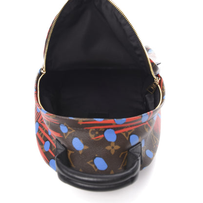 Louis Vuitton Monogram Jungle Dots Palm Springs Backpack PM Coquelicot Denim 4 of 11
