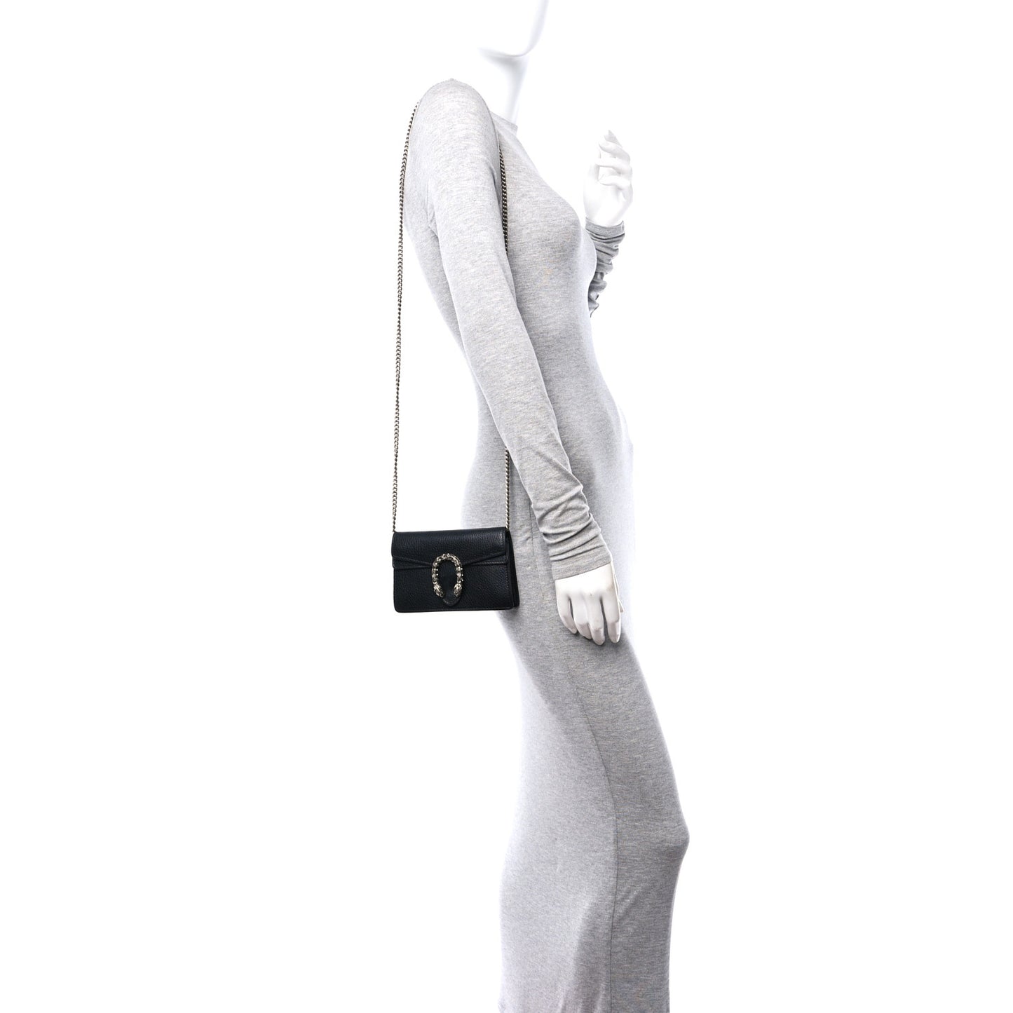 Calfskin Super Mini Dionysus Shoulder Bag Black