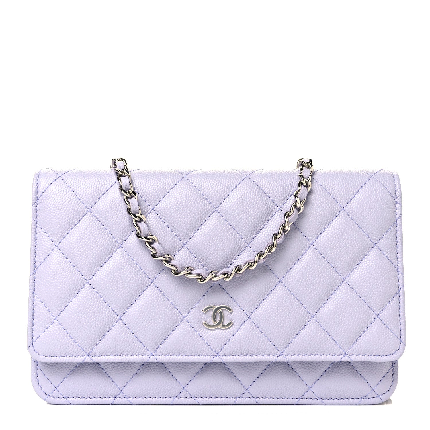 Chanel Caviar Quilted Wallet On Chain WOC Light Purple 1 of 9