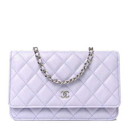 Chanel Caviar Quilted Wallet On Chain WOC Light Purple 1 of 9
