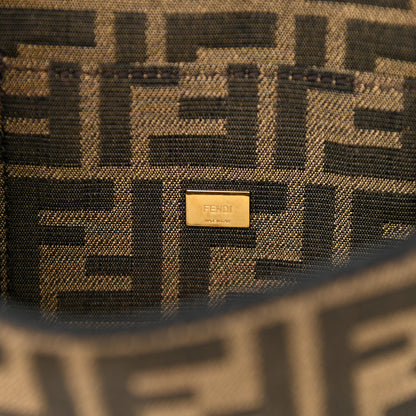 Fendi Fabric Jacquard FF 1974 Mini Baguette Tobacco Moro Black 6 of 11