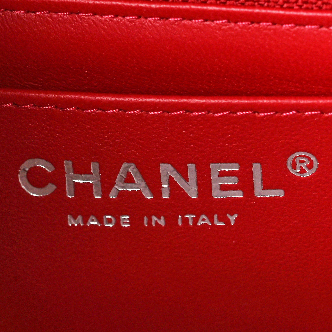 Lambskin Quilted Mini Square Flap Red