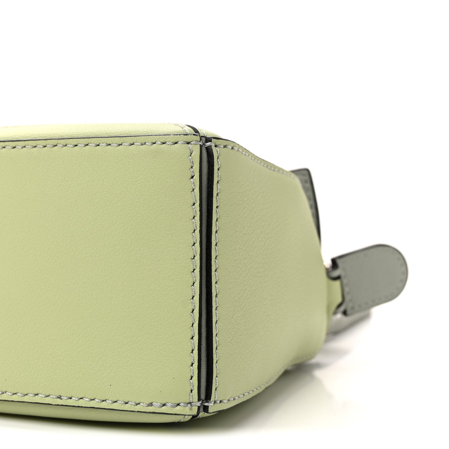 Calfskin Mini Puzzle Bag Ash Grey Light Celadon