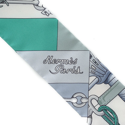 Hermes Silk Cliquetis Twilly Ciel White Menthol 2 of 4