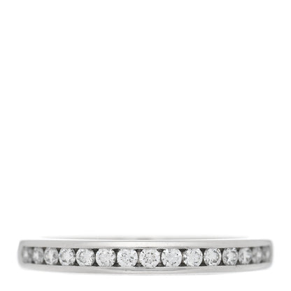 Tiffany Platinum Diamond 2.5mm Half Circle Wedding Band Ring 48 4.5 1 of 4