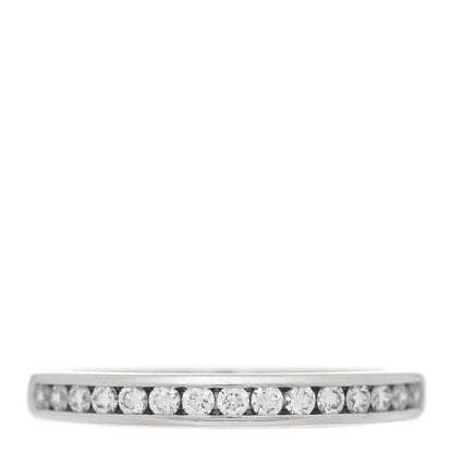 Tiffany Platinum Diamond 2.5mm Half Circle Wedding Band Ring 48 4.5 1 of 4