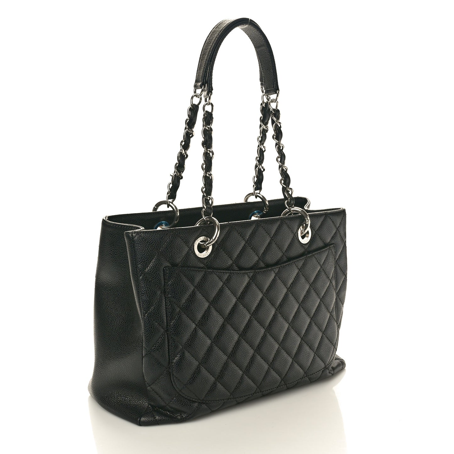 Caviar Quilted Grand Shopping Tote GST Black