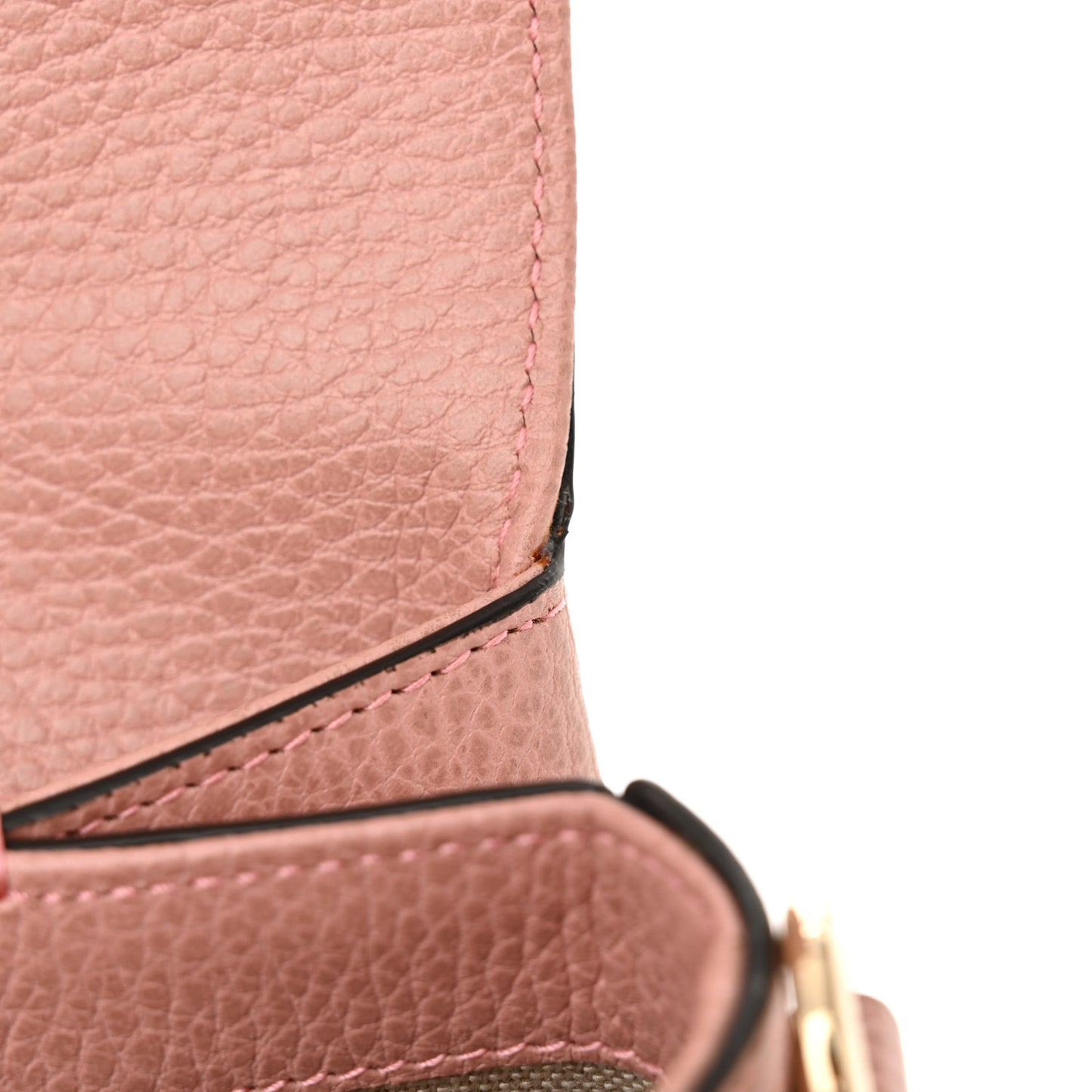 Dollar Calfskin Medium Interlocking G Top Handle Shoulder Bag Soft Pink