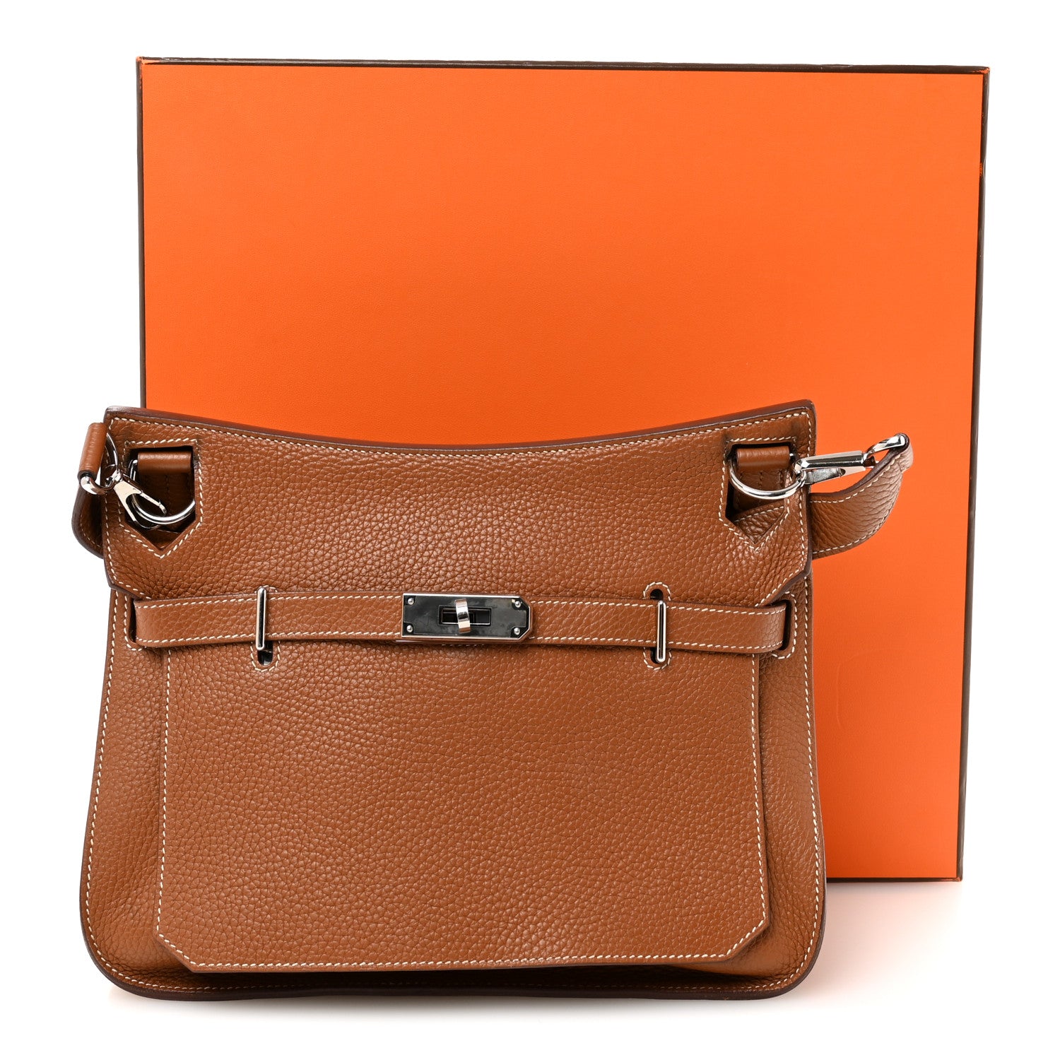 Hermes Taurillon Clemence Jypsiere 28 Gold 10 of 10