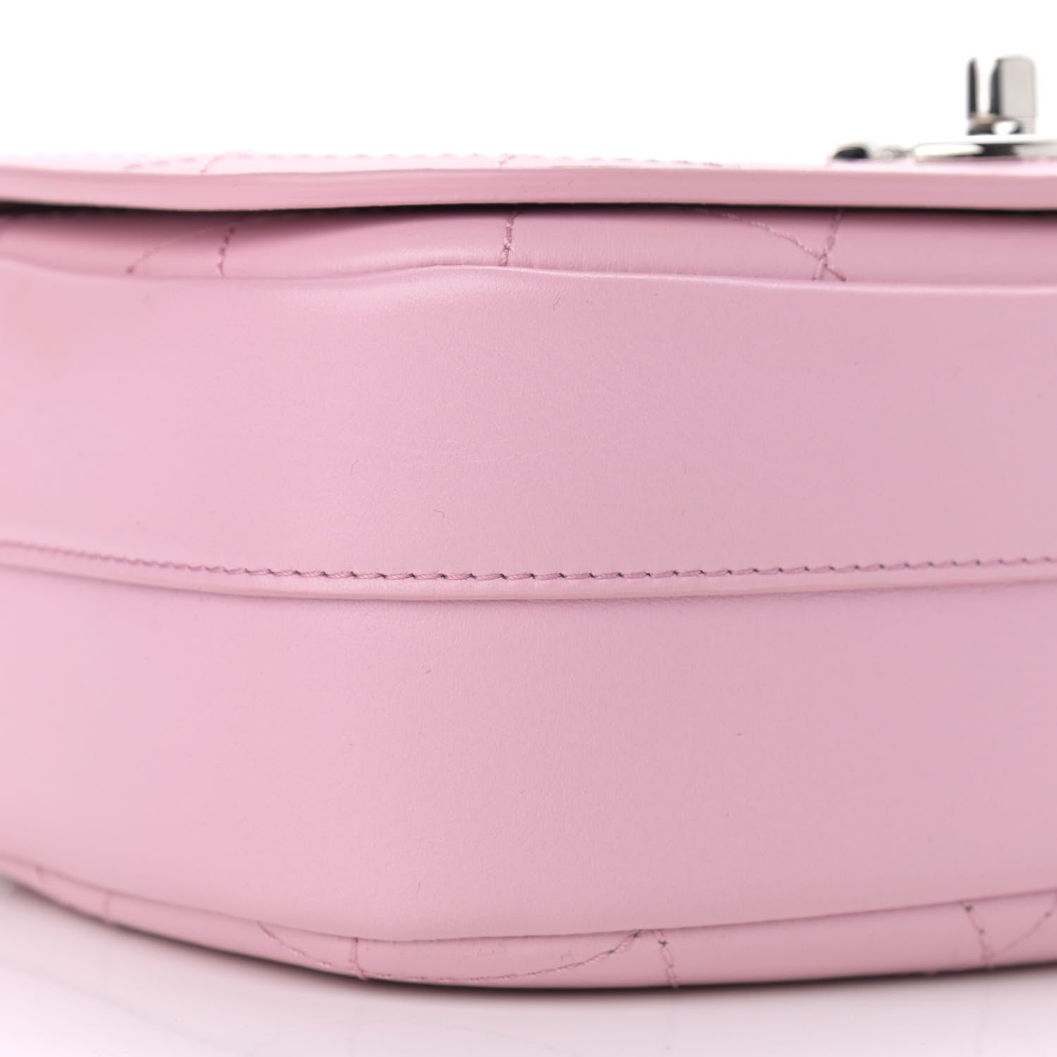 Chanel Calfskin Stitched Small Ring My Bag Flap Crossbody Pink 8 of 10