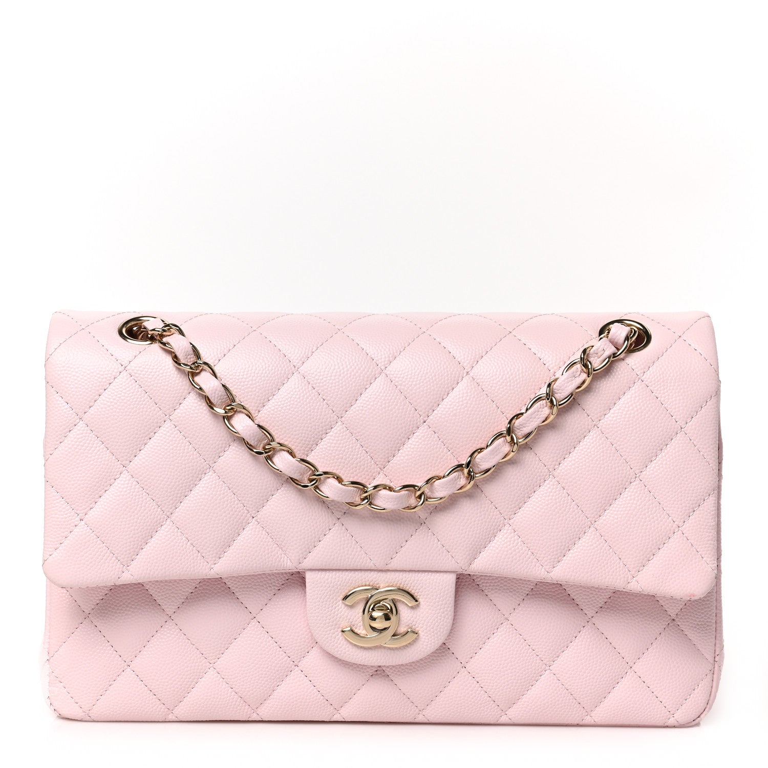 Chanel Caviar Quilted Medium Double Flap Light Pink 1 of 9