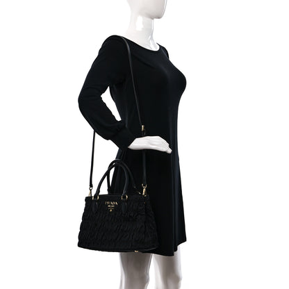 Prada Tessuto Nylon Gaufre Small Tote Black 2 of 11