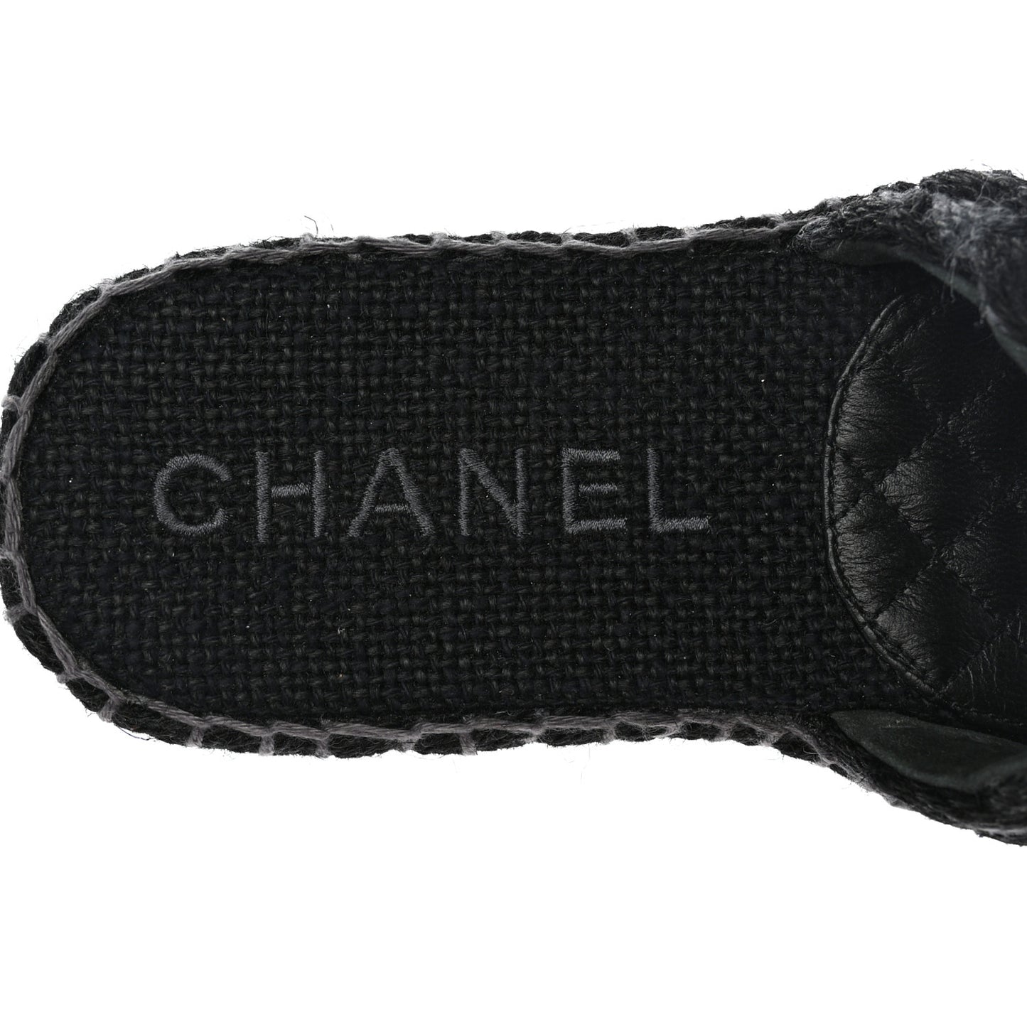 Knit Braided Slide Sandals 39 Black