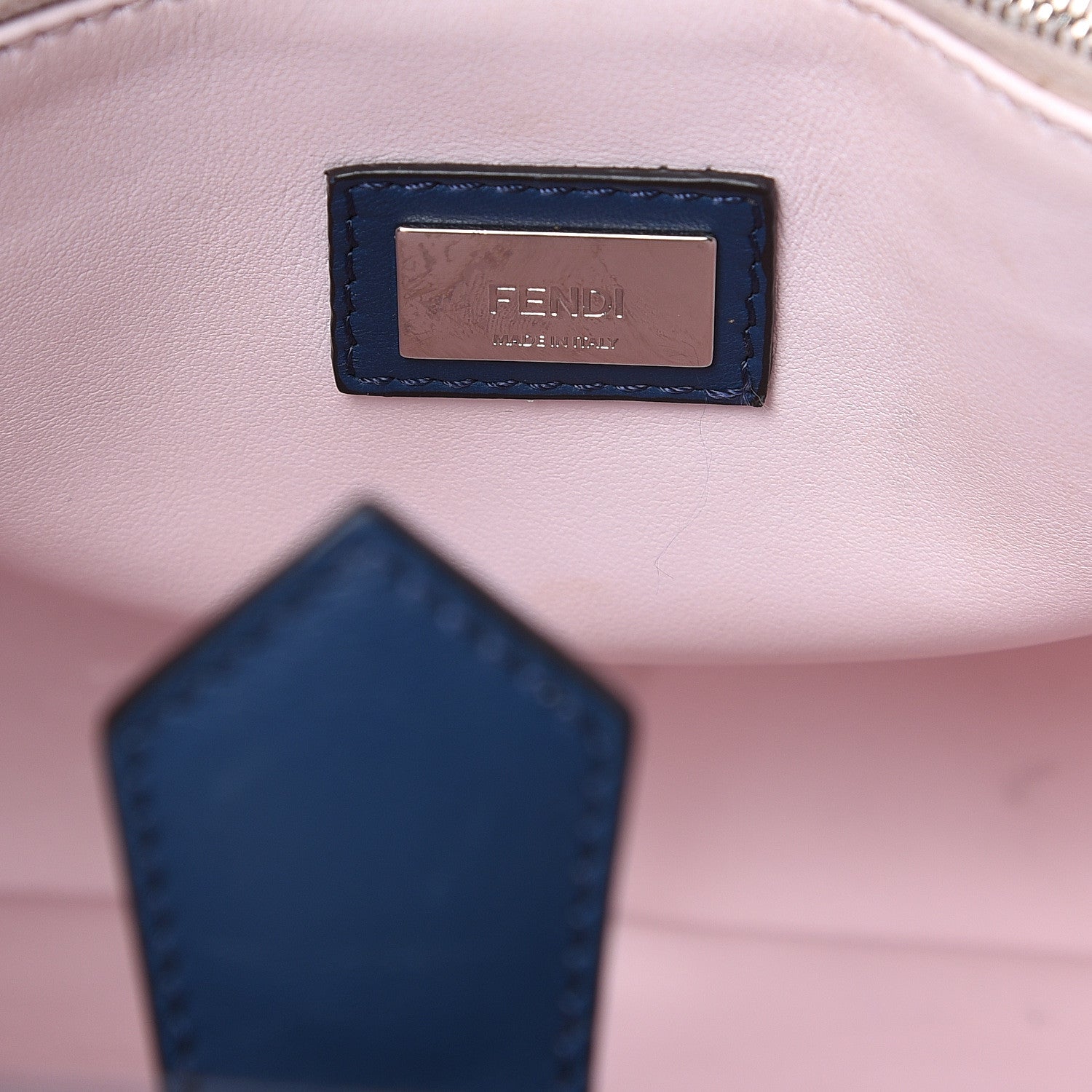 Fendi Vitello Dolce Century Petite 2Jours Tote Blue Rosa Doll 6 of 13