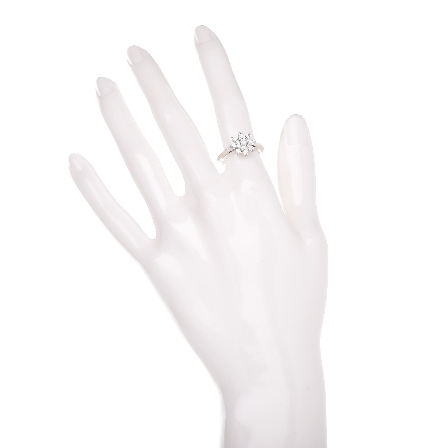 Tiffany Platinum Diamond Flower Ring 51 5.75 2 of 6
