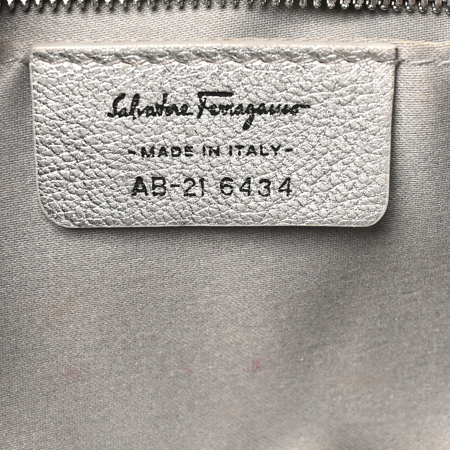 Salvatore Ferragamo Metallic Calfskin Small Gancini Clutch Silver 10 of 16