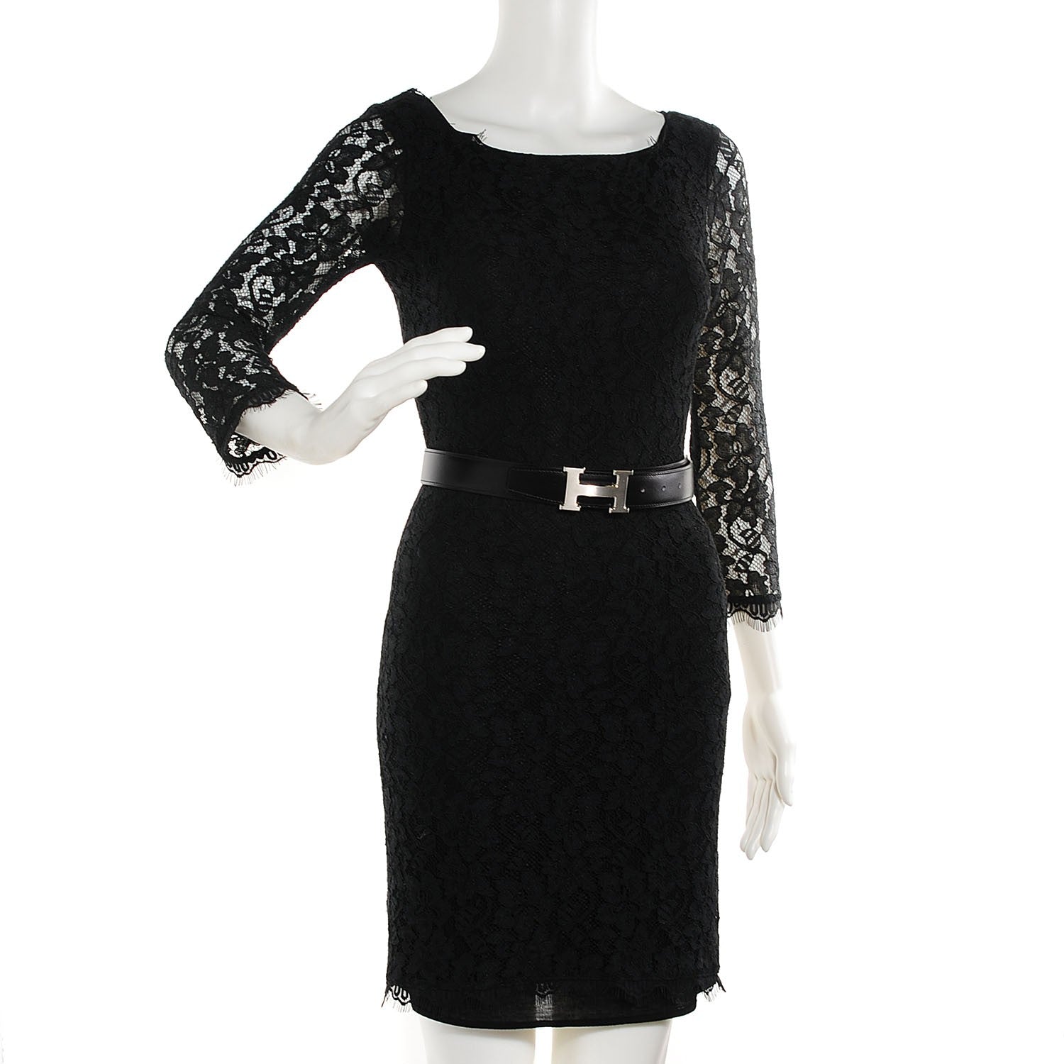 Hermes Veau Box Togo 32mm H Belt 75 Black Gold 2 of 10