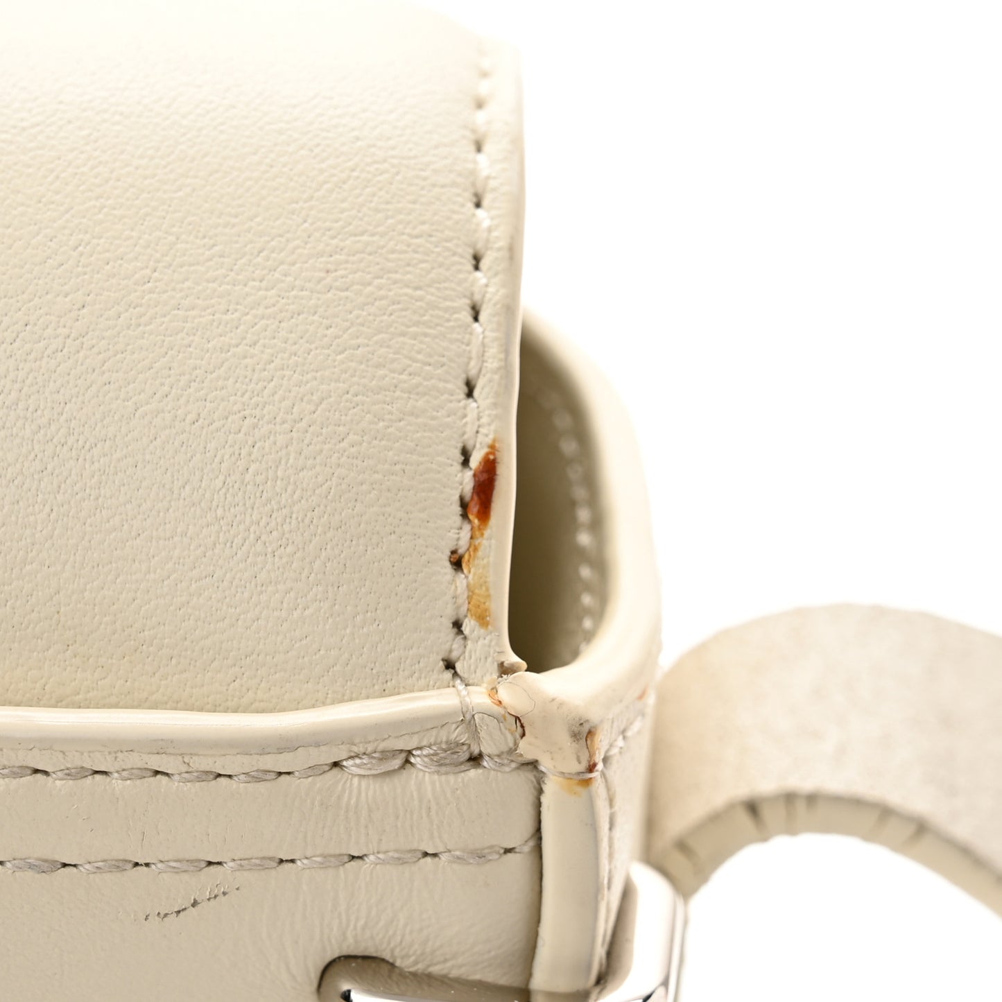 Calfskin Alix Saddle Crossbody Bag Off White