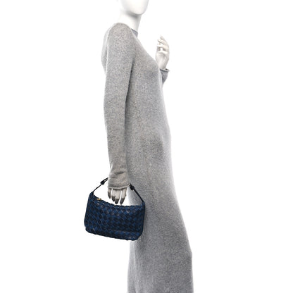Bottega Veneta Nappa Denim Intrecciato Mini Wallace Abyss Indigo 2 of 11