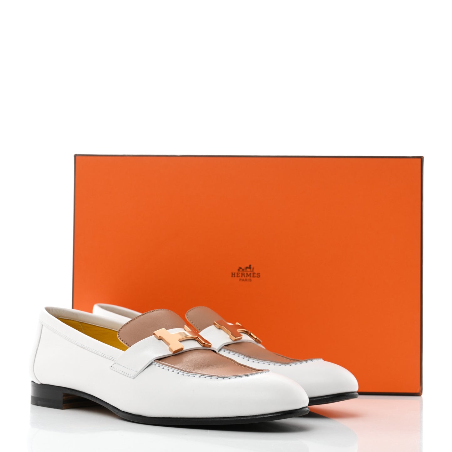 Calfskin Womens Paris Loafers 37 White Bois De Santal