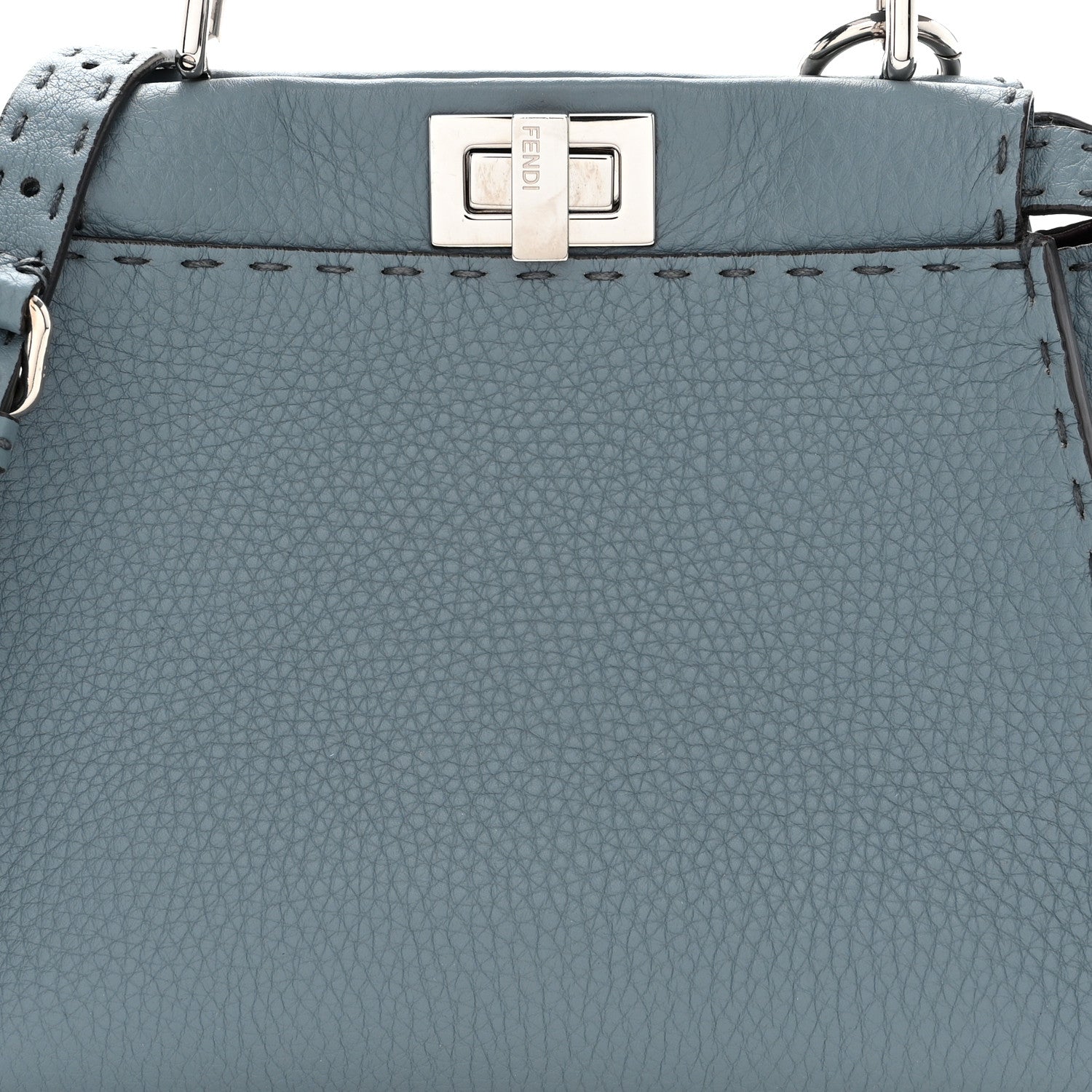Fendi Cuoio Romano Selleria Bi-Color Mini Peekaboo Iconic Satchel Nube Bordeaux 9 of 11