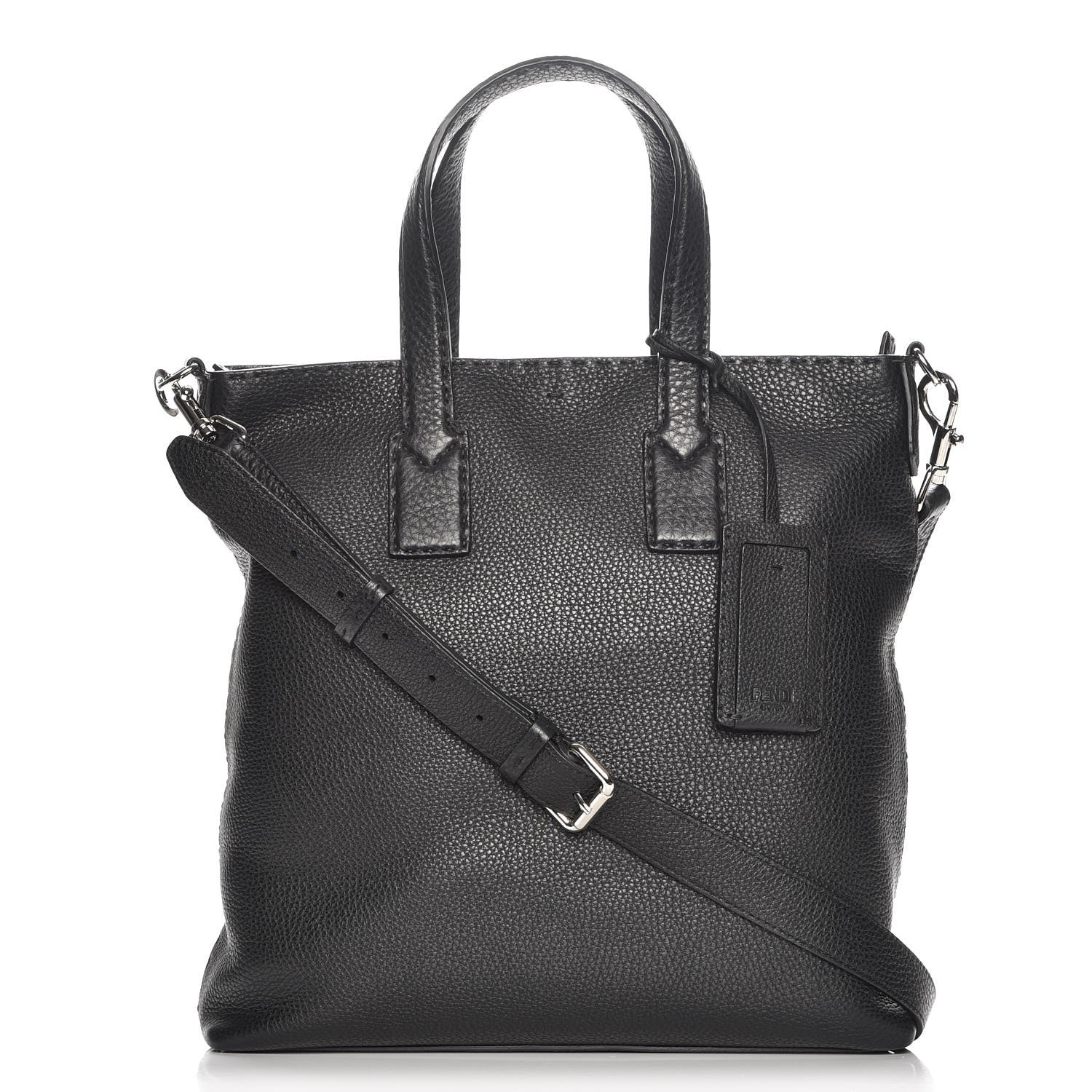 Fendi Cuoio Romano Selleria Tote Black 1 of 8