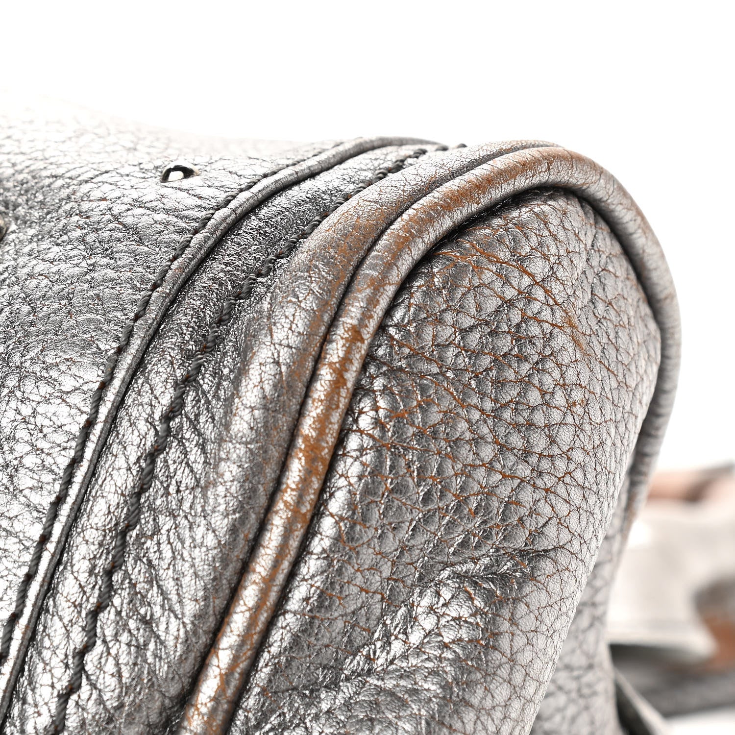 Chloe Metallic Calfskin Medium Paddington Satchel Silver 16 of 18