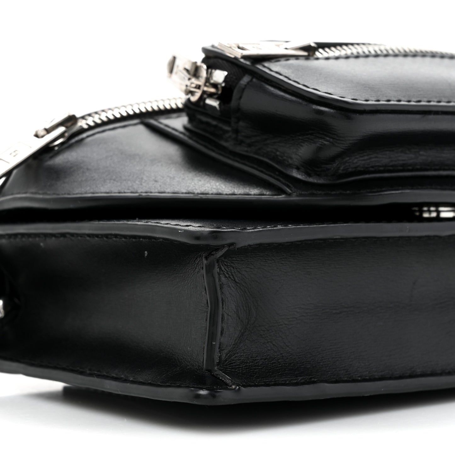 Lambskin Attica Chain Crossbody Bag Black