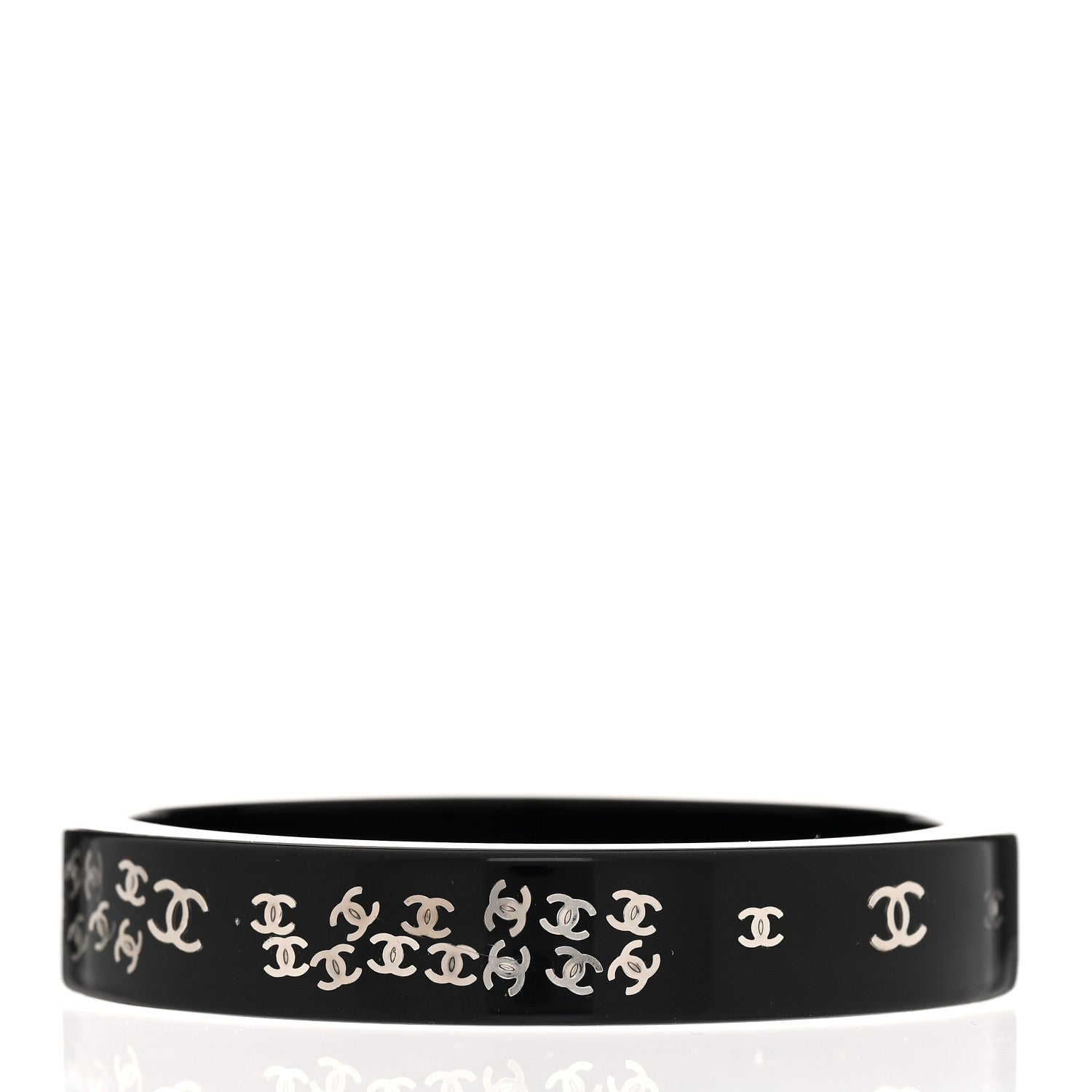 Chanel Resin CC Bangle Black 3 of 4