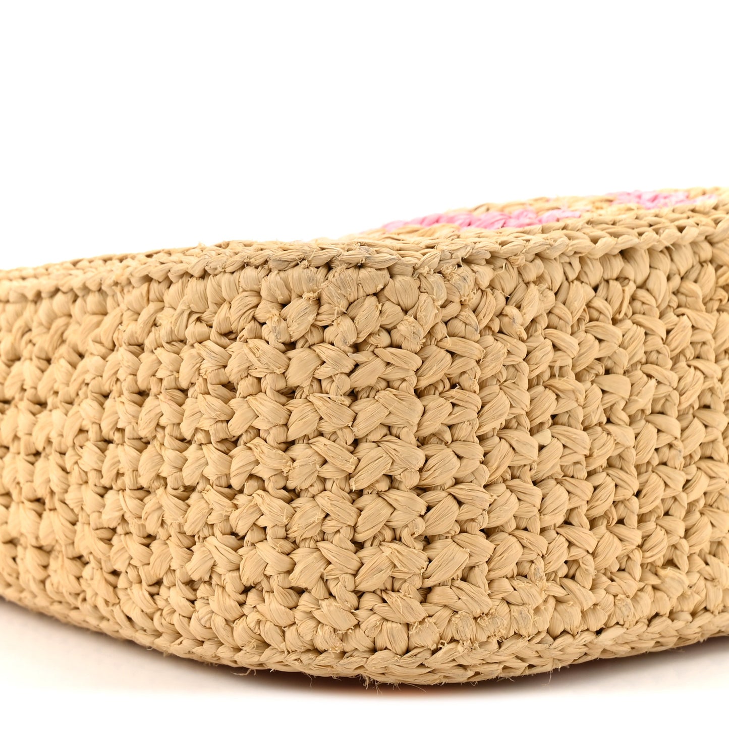 Yarn Raffia Effect Crochet Striped Re-Edition 2005 Shoulder Bag Naturale Petalo