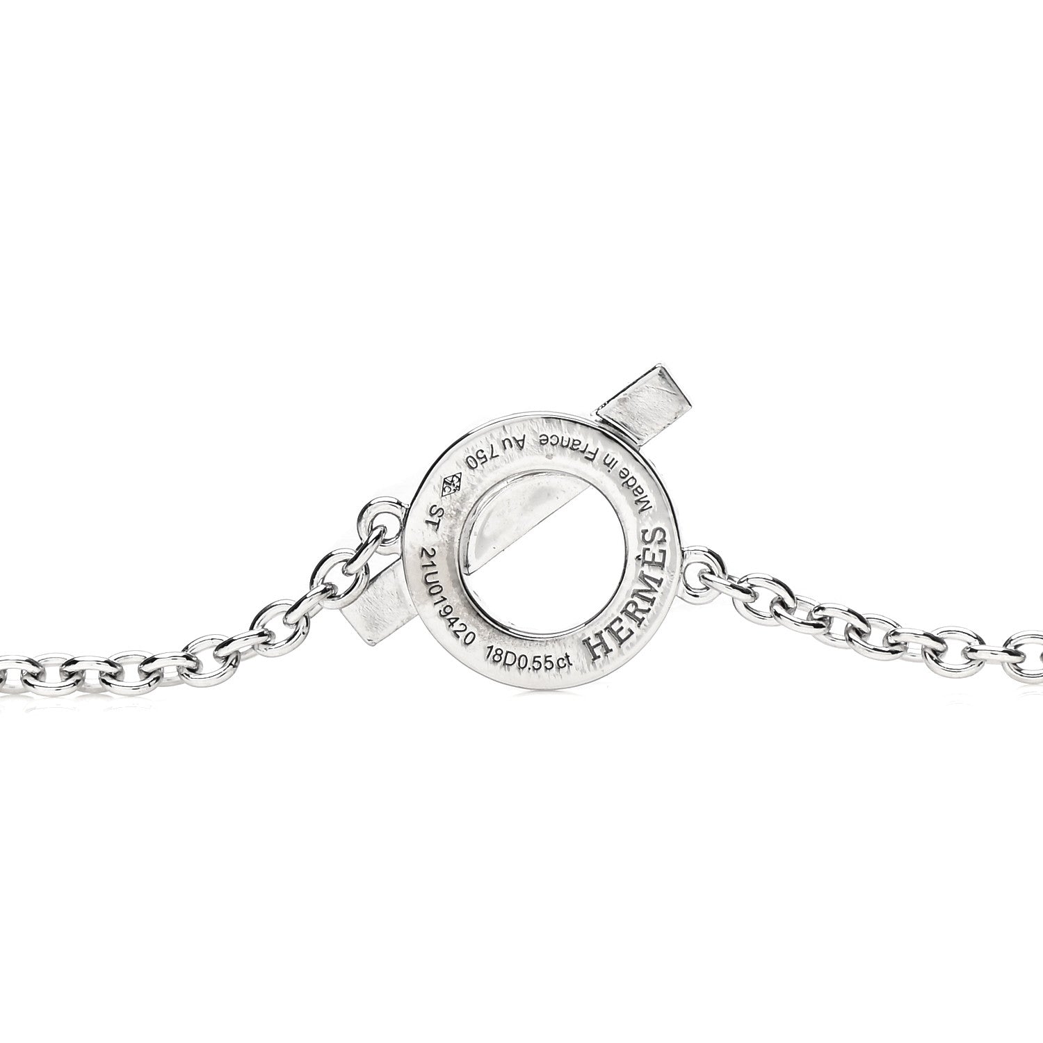 Hermes 18K White Gold Diamond Finesse Bracelet ST 3 of 3