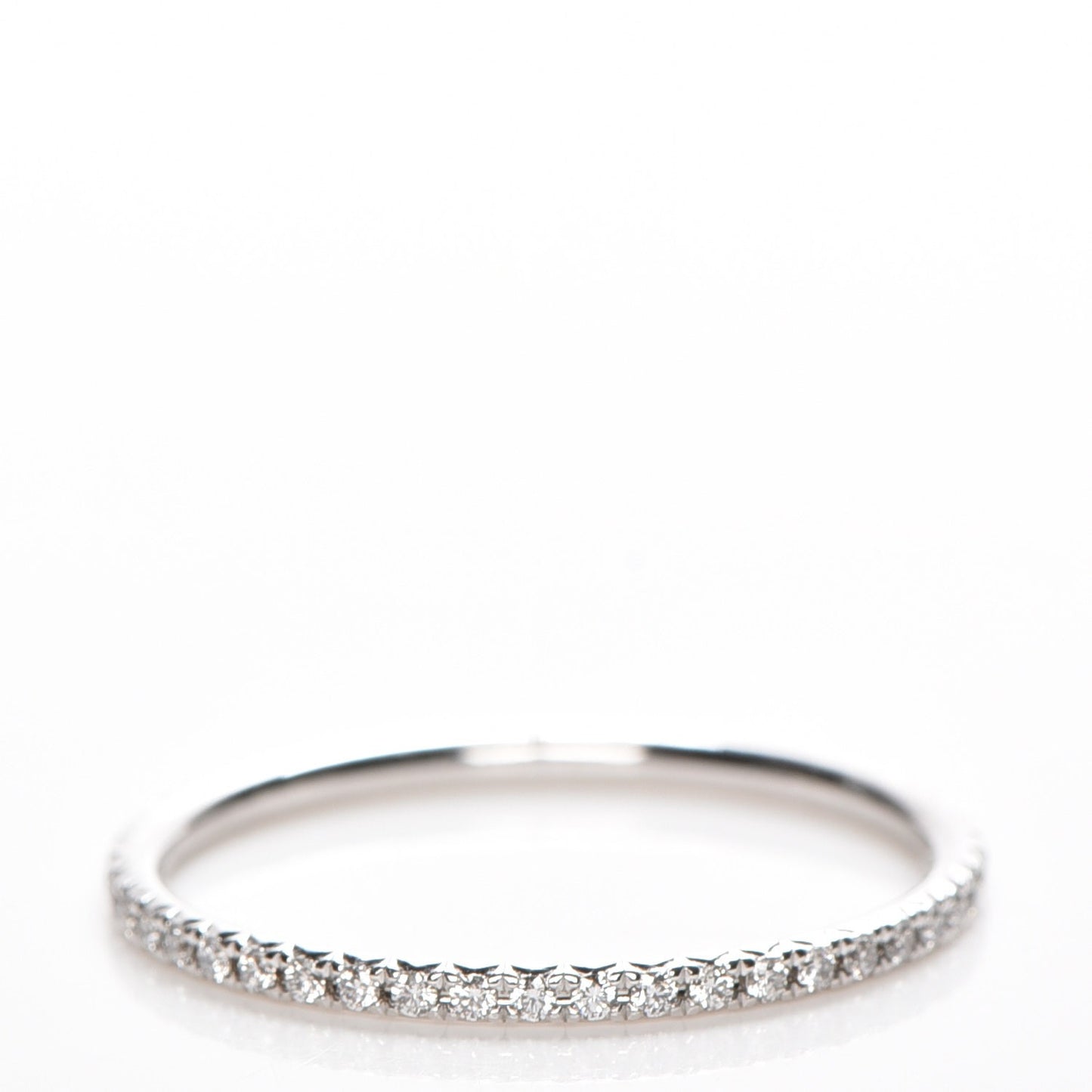 18K White Gold Diamond Metro Ring 8.5