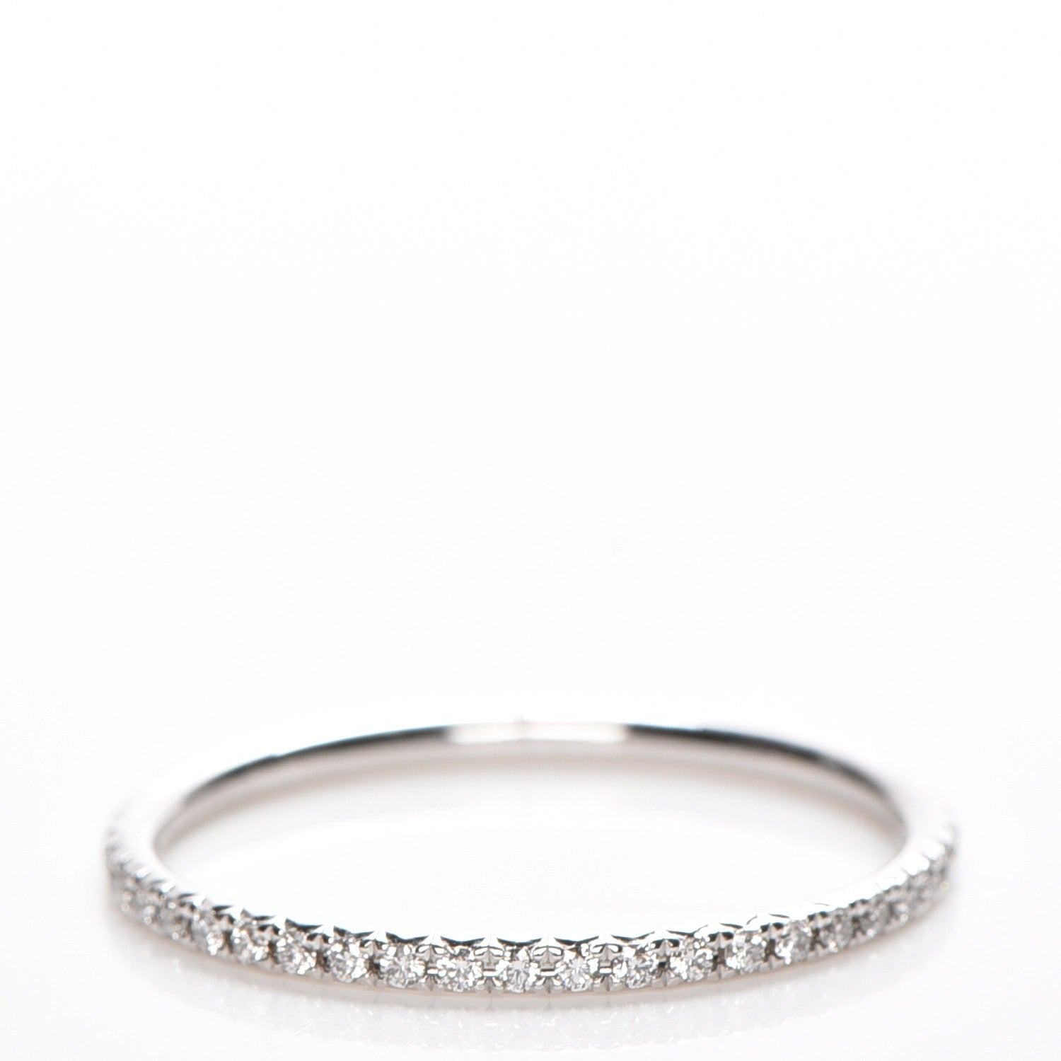 Tiffany 18K White Gold Diamond Metro Ring 8.5 3 of 6