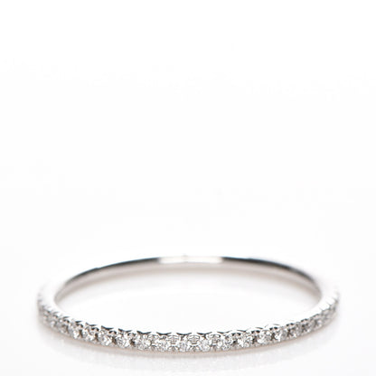 Tiffany 18K White Gold Diamond Metro Ring 8.5 3 of 6