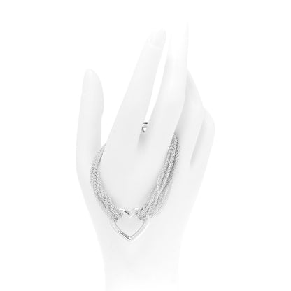 Tiffany Sterling Silver Heart Mesh Bracelet 2 of 4