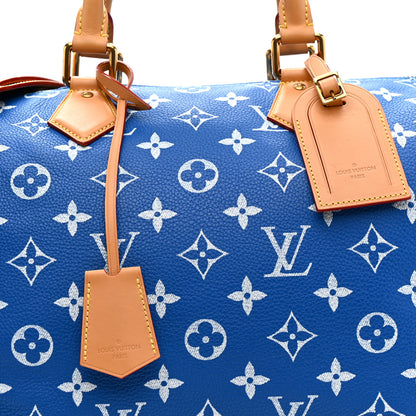 Louis Vuitton Calfskin Monogram Speedy P9 Bandouliere 40 Blue 11 of 18