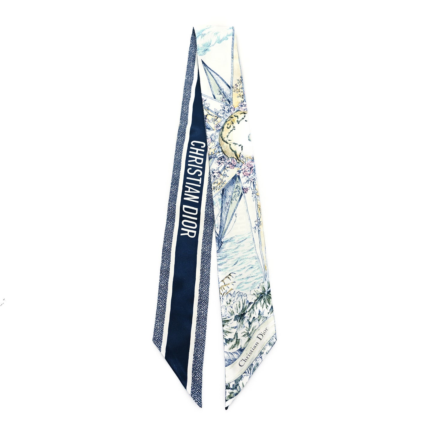 Silk Rêve d'infini Mitzah Scarf Bleu Fonce