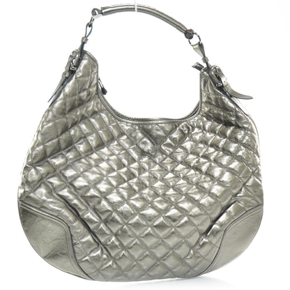 Burberry Leather Quilted Hoxton Hobo Metallic 1 of 9