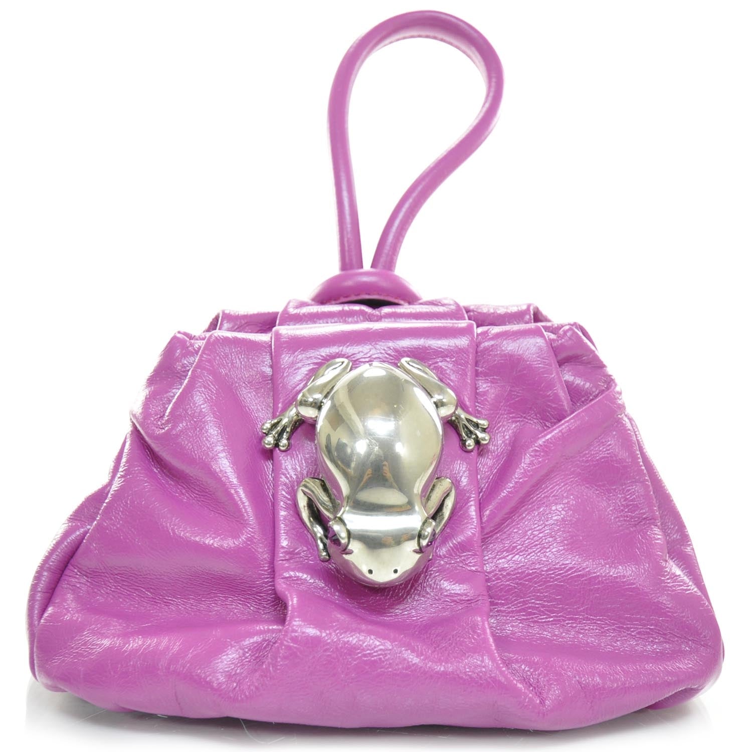 Marc Jacobs Leather Rana Frog Pouch Clutch 1 of 8