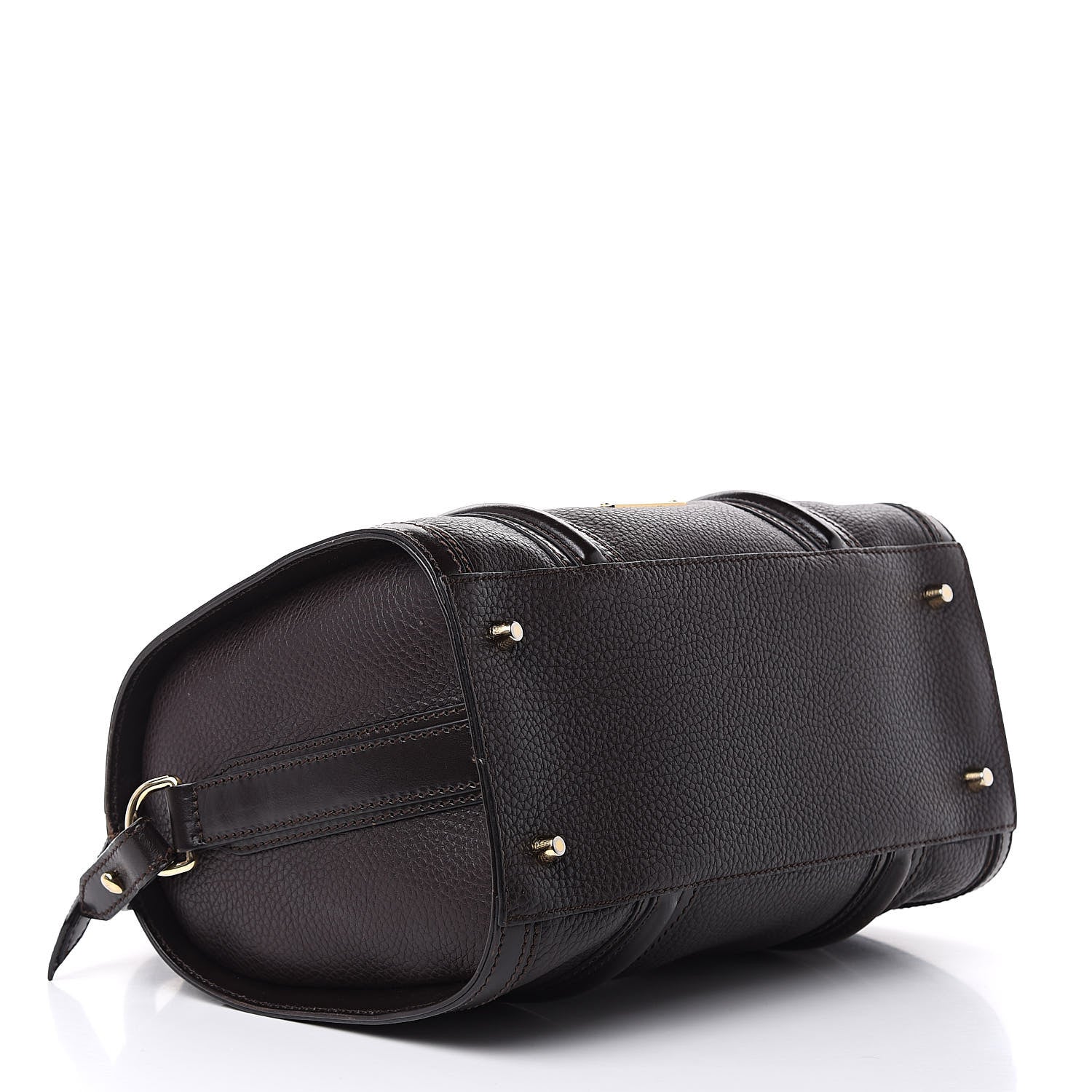 Burberry Grainy Calfskin Medium Alchester Bowling Bag Dark Chocolate 4 of 16